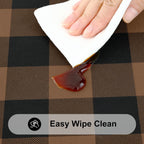 Smiry 36x36 Picnic Table Cloth, Flannel Backed Fitted Vinyl tablecloths