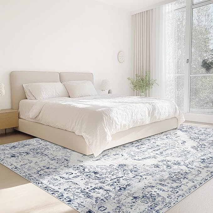 8x10 Area Rugs for Living Room: Washable Rug Vintage Large Rugs Soft Non Slip - Image 3
