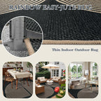 Lahome Enfys Modern Rainbow Easy Jute Rug, Washable Rugs 8x10 - Image 3