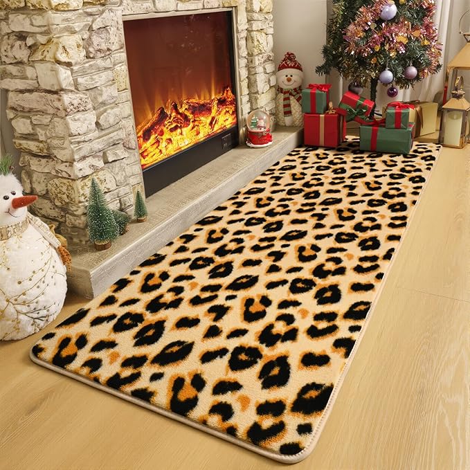 Amearea Soft Leopard Runner Rugs - Image 4