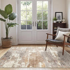 3x5 Washable Entryway Area Rug: Modern Abstract Small Runner Rug Indoor Soft - Image 7