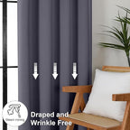 Simplebrand Ava Grey Blackout Curtains - Image 7