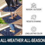Colorxy Waterproof Doormat, Sturdy Natural Rubber Front Indoor Mat, Non Slip - Image 4