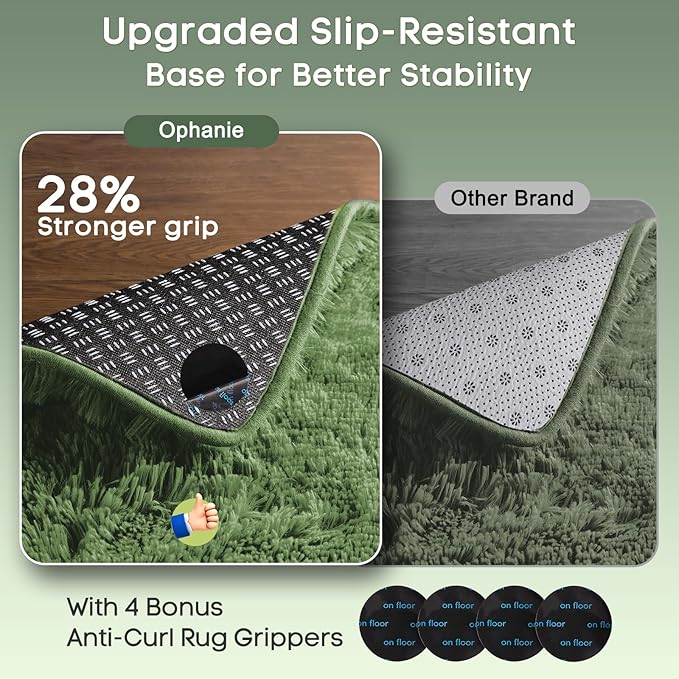 Ophanie Gray Green Grass Area Rugs - Image 4