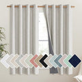 NICETOWN Snowbound Vintage Linen 100% Blackout Curtains by NICETOWN