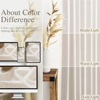 Nanspring Beige Farmhouse Curtains 30 Inch Length - Image 3