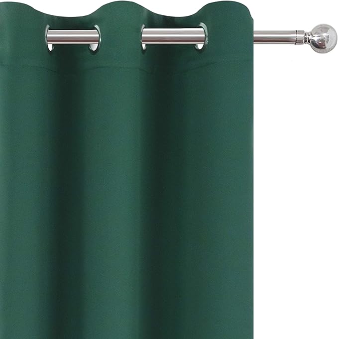 LEMOMO Dark Green Bedroom Blackout Curtains/38 x 54 Inch Long/Set of 2 Curtain - Image 7