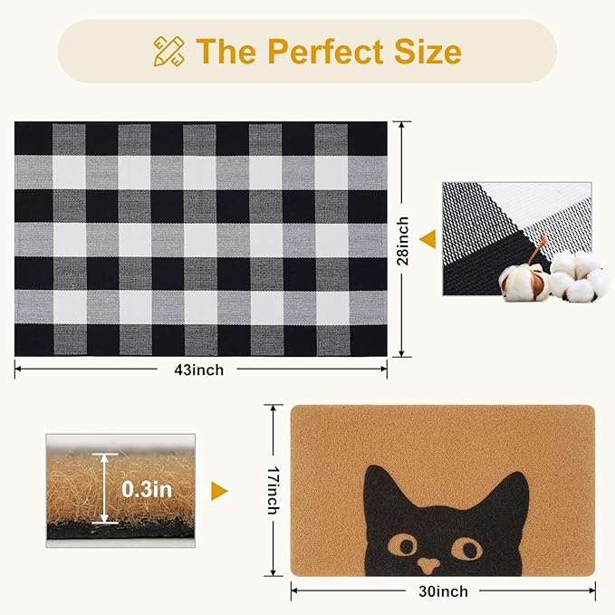 UINI Welcome Door Mat Combo Set, Porch Decor - Image 2