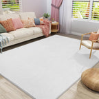 Amearea Large Modern Area Rugs for Bedroom Living Room, 6x9 Feet White by AmeareaDirect