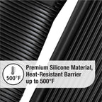 All-Clad Professional Silicone Grip Set, 500°F Heat Resistance, Black/Grey, 2pc
