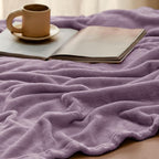 Bedsure GentleSoft Fleece Throw XL Blanket Fog Purple - Image 5