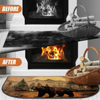 Demissle Fireplace Hearth Rug, Bear, 27 x 48 Inch