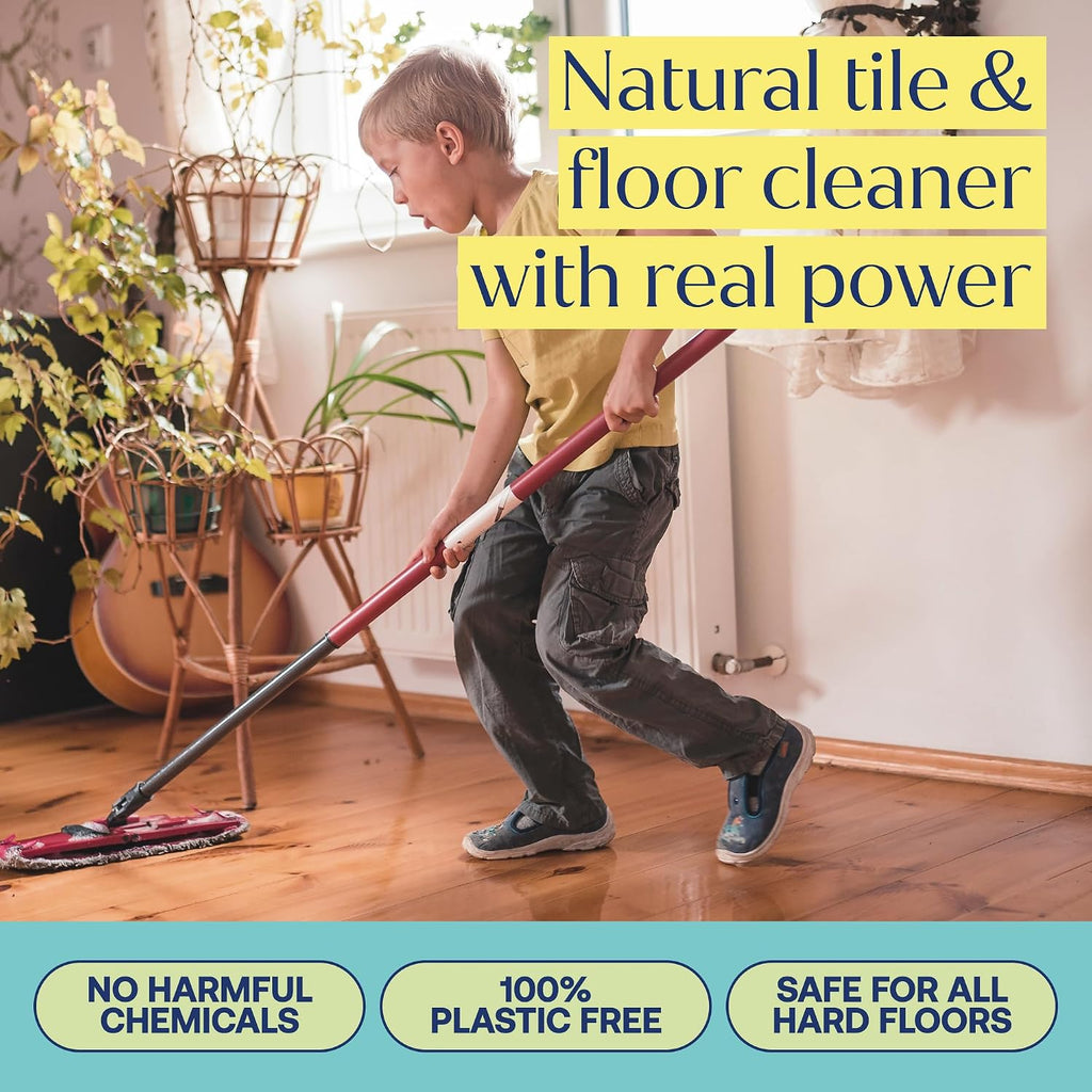 Fab Tab Floor Cleaning Tablets - Tile and Floor Cleaner for Mopping, 12 ct
