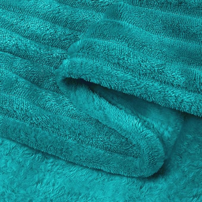 BEDELITE Fleece Throw Blanket for Couch – 3D Ribbed Jacquard Soft and Warm - Image 6