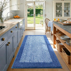 48x32 Large Bathroom Rugs Non Slip Washable, Soft Absorbent Bath Mat Blue
