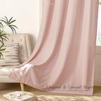 NICETOWN Linen Light Pink Sheer Curtains - Image 8