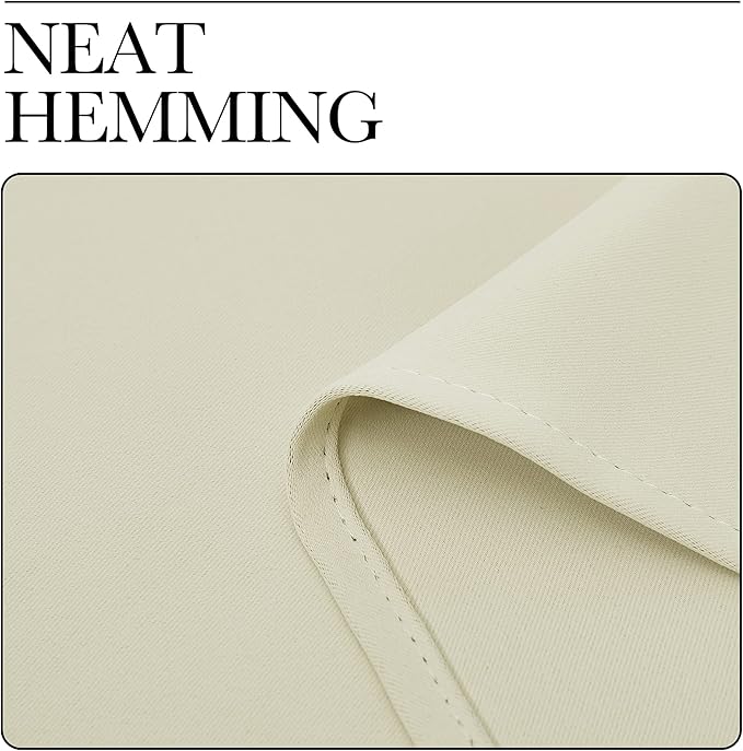 NICETOWN Beige Room Darkening Curtains 86" Long - Image 8