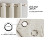 MIULEE Linen Texture 90 Inches Curtains - Image 4