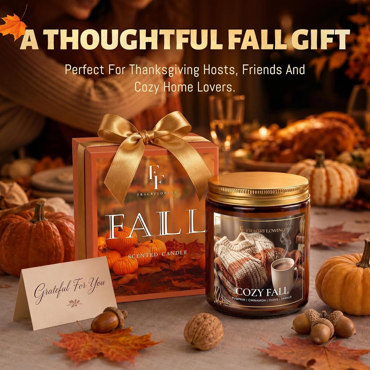 Cozy Fall Candles, Pumpkin Spice Scented