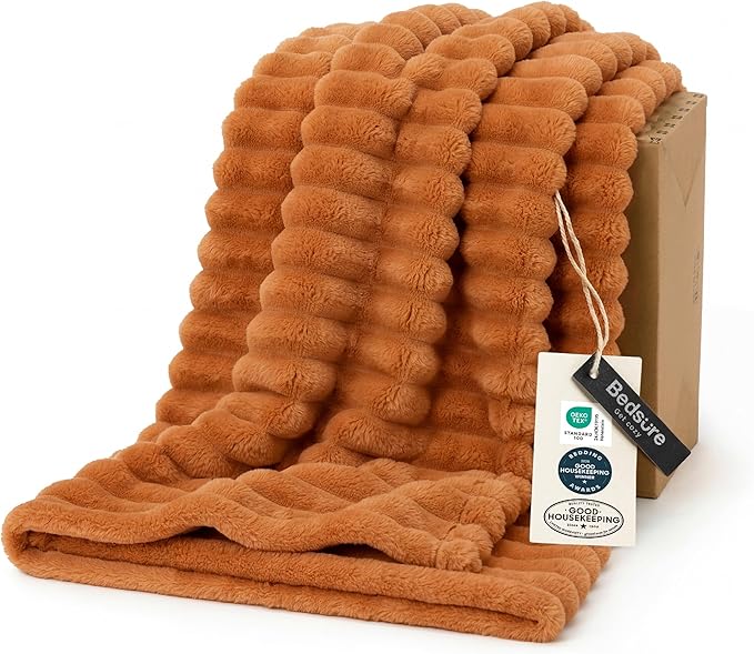 Bedsure GentleSoft Orange Twin XL Blanket by BEDSURE