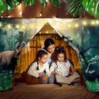 Hahafelt Dinosaur Loft Bed Curtains for Low Twin Bunk Bed, 5 Panels