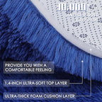 OLANLY Navy Blue Round Rugs for Bedroom - Image 6