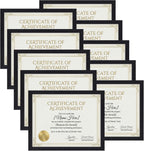 Edenseelake 8.5 x 11 Certificate Picture Frame 5 Pack, Black Diploma Frames
