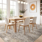 Nakagishi 10x14 Area Rugs Living Room: Washable Abstract Large Neutral Soft Rug - Image 5