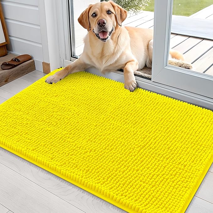 OLANLY Dog Door Mat for Muddy Paws 36x24, Absorbs Moisture and Dirt, Absorbent by OLANLY