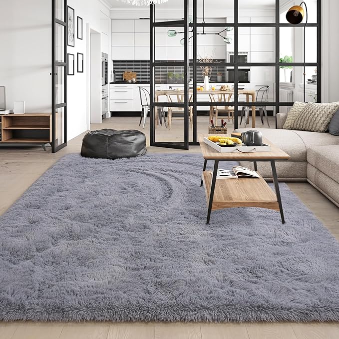 Amearea Shag Fluffy Area Rug for Bedroom Girls Living Room, Extra Soft and - Image 4