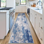 Washable Area Rugs 2'x10' Non-Slip Modern Abstract Soft - Image 3