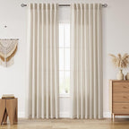 Nanspring Boho Linen Curtains 84 Inches Long by Nanspring