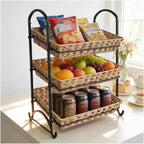 Stackable Candy Display Rack with Canvas Cover|Stackable Candy Organizer|Multi-Function Snack Rack&Shelf for Chips |Perfect Display Solution for Stores (White, Medium)