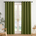 NICETOWN Room Darkening Draperies Curtains Panels, 2 Panels Olive Green W52 x by NICETOWN