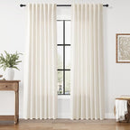 Nanspring Modern Linen Curtains 84 Inch Length 2 Panels Set by Nanspring