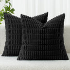 MIULEE Pack of 2 Corduroy Decorative Throw Pillow Covers 20x20 Inch Soft Boho by MIULEE