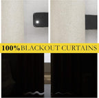 NICETOWN Natural Linen Curtains 45" Long - Image 3