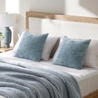 MIULEE Pack of 2 Couch Throw Pillow Covers 22x22 Inch Coastal Smoke Blue Modern - Image 3
