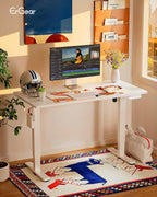 ErGear Height Adjustable Electric Standing Desk, 48 x 24 Inches Sit Stand up Desk, Memory Computer Home Office Desk, White