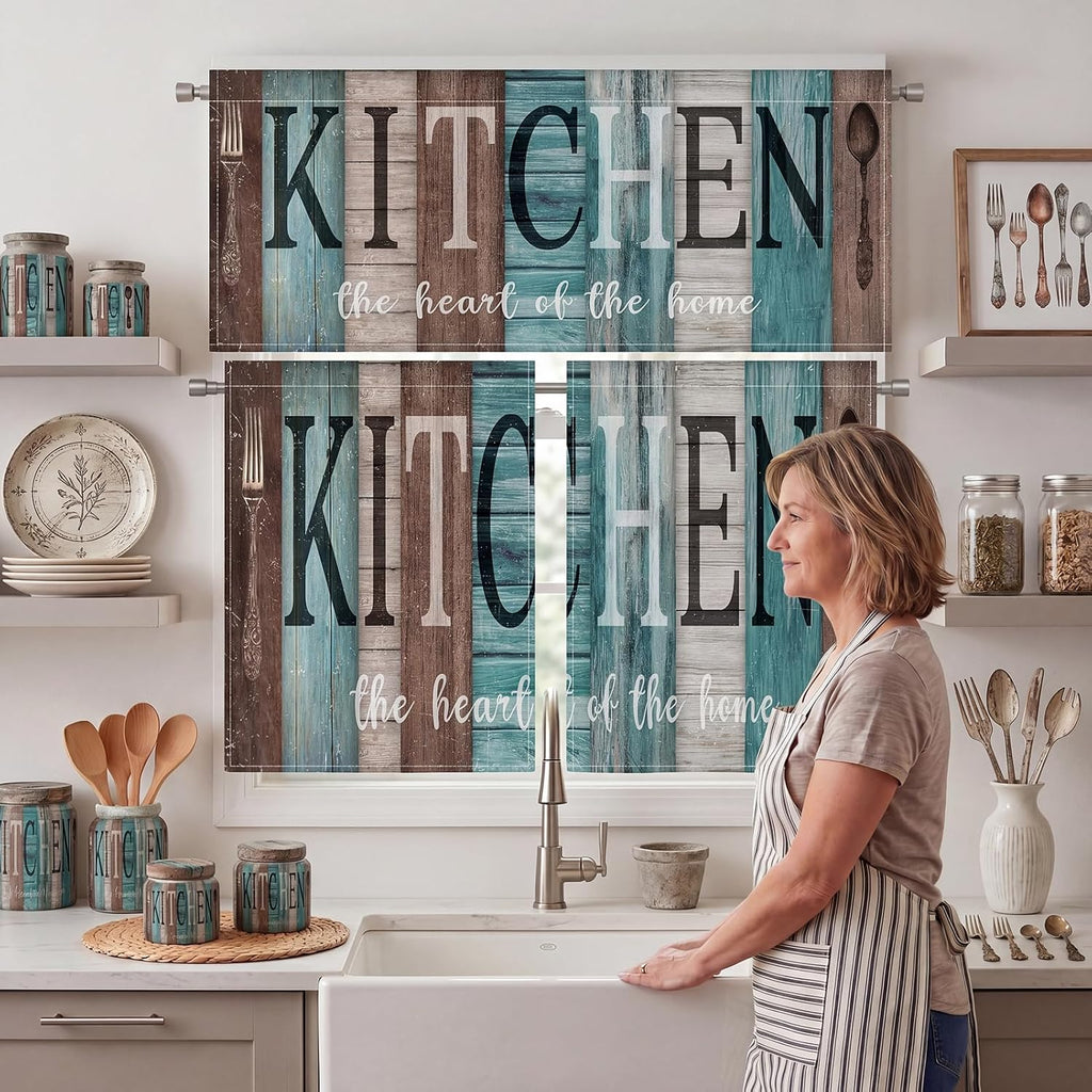 Britimes Kitchen Decor Sets, 13 Pack, Farmhouse Teal Turquoise