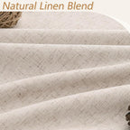 Guken Oatmeal 100% Blackout Curtains 120 Inch Length 2 Panels Set - Image 3