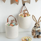 Goodpick 2 Pack Cotton Rope Wall Hanging Baskets for Home Decor