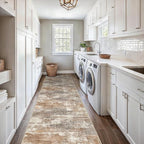 2'6''x16' Washable Kitchen Runner Rug: Modern Abstract Runners - Image 2