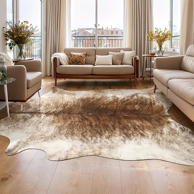 AROGAN 8x10 Feet Faux Cowhide Area Rugs by AROGANAREARUG