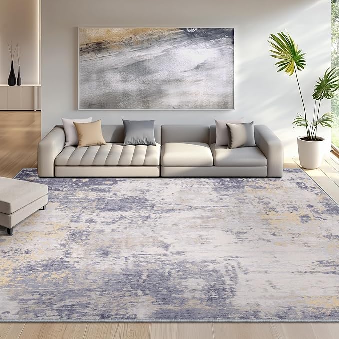 Washable Area Rugs 6'x9' Non-Slip Modern Abstract Soft - Image 8