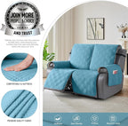 TAOCOCO 100% Waterproof Loveseat Recliner Cover, Non Slip Split Recliner Couch - Image 2