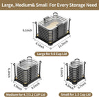 Metal Lid Organizer for Rubbermaid Brilliance, Kitchen 3-Pack 2