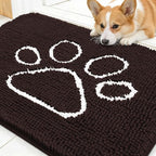OLANLY Dog Door Mat for Muddy Paws 30x20, Paw Print Design, Absorbs Moisture by OLANLY