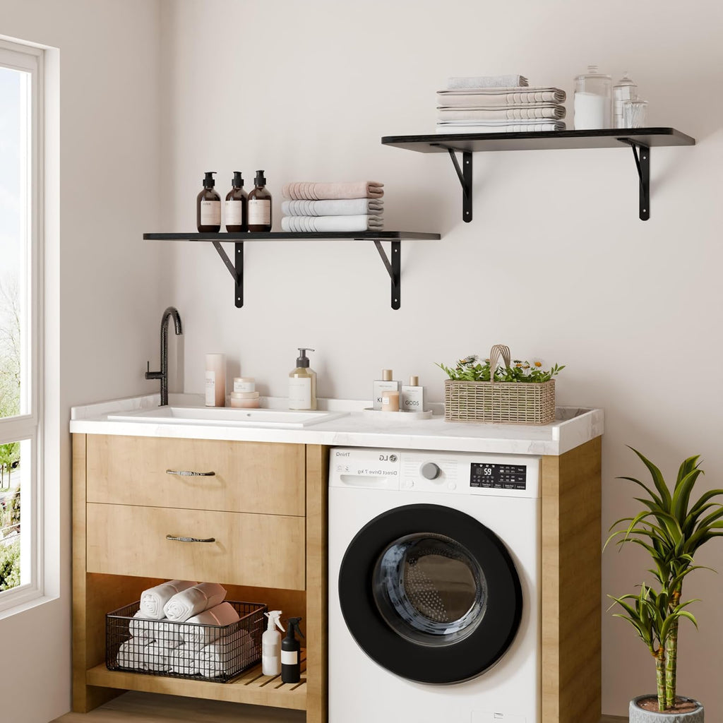 Dogsky 2-Pack Large Wall Mounted Shelf 3x2Ft (36x24In) - 600lbs Capacity