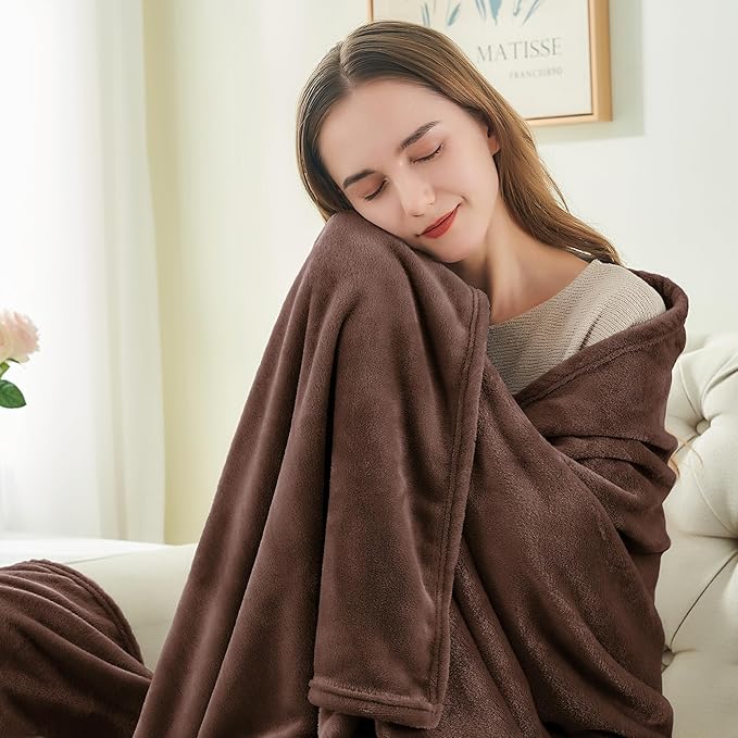 BEDELITE Fleece Blanket Brown Throw Blankets - Image 2